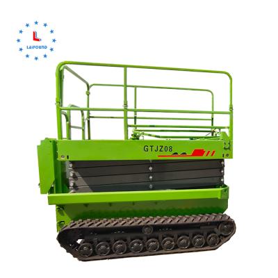 China Construction Work Scissor Lift Platform Track Crawler Aerial Battery Operated Scissor Lift Platform for sale