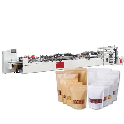 China Laminated Factory Paper PE Food Bag Zipper Stand Pouch Making Machine for sale