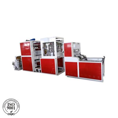 China High productivity HDPE LDPE thick film plastic internal embossing rewinding gusseting machine for sale