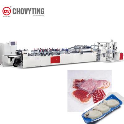 China Automatic Laminated Food Pouch Bean Fruit Meat Food Snack Packing Pouch 3 Side Sealing Plastic Vacuum Bag Making Machine for sale