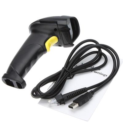 China Hot sale black cable qr code scanner handheld lightweight barcode scanner easy to decode barcode scan gun for sale