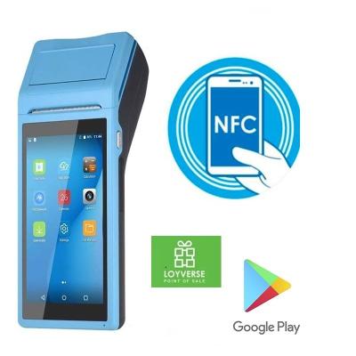 China Diktik new style blue/yellow Android pos terminal with printer hot sale and wholesale android pos terminal for sale