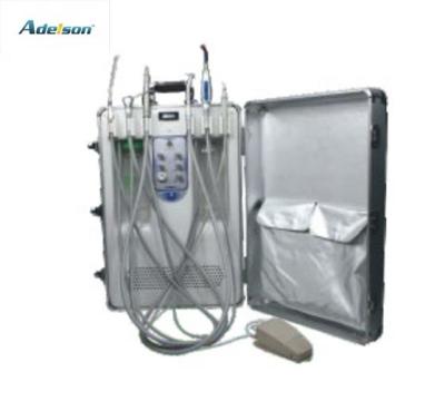 China 2021 Portable LED Light Curing Unit Portable Dental Treatment Chair With Air Compressor for sale