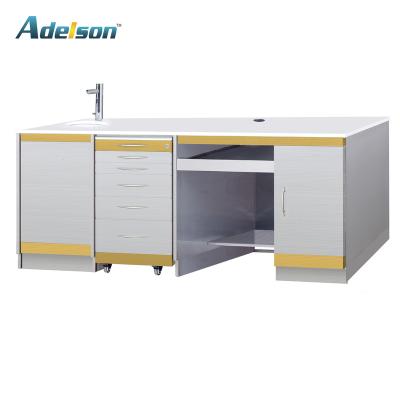 China Metal Trolley Stainless Steel Clinic Furniture Movable Medical Dental Cabinet With Drawer for sale