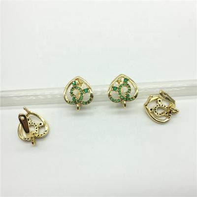 China Factory directly sale fashion good quality 2022 fashion design 18k diy gold plated earring findings new directly for sale