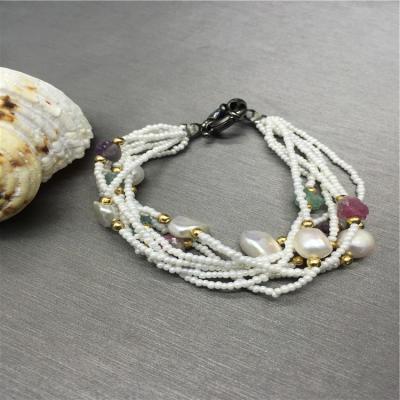 China Party China Factory Wholesale Fashionable New Designs Multilayer Acrylic Bracelet Women for sale