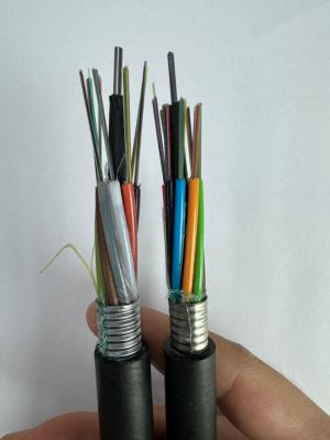 China Outdoor armoured 24 cores single mode fiber optic cable GYTA GYTA for sale