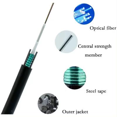 China Factory Price 2/4/6/8/12/16/24 core Telecommunication GYXTW Outdoor Communication Cable Single Mode Fiber Optic Cable Wi for sale