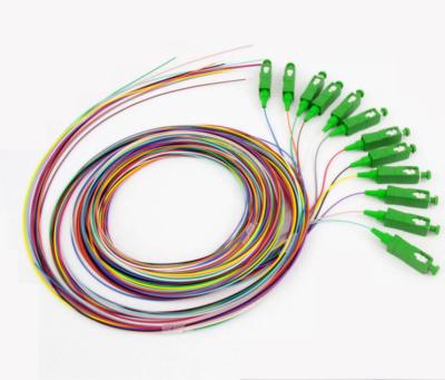 China 12 Core Pigtails SC/UPC SC/APC Single-Mode 12 Color Fiber Optical Pigtail for sale