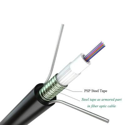 China SM Singlemode Outdoor Fiber Optic Cable GYXTW53 GYXTW Mulitmode OM3 12 Core Fiber Optic Cable for sale