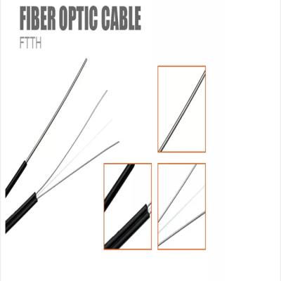 China 1km 2km 3km Plywood Drum FTTH Fiber Optic Drop Cable 1 Core Single Mode Indoor Optical Fiber Cable for sale