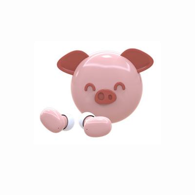 China 2021 High Fidelity OEM Tws Audio Wireless Earphones Mini Pet Cartoon Pig Earphone Portable Capsule Noise Reduction In-Ear Christmas Gift for sale