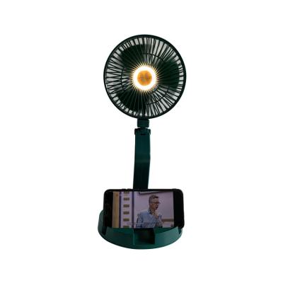 China New Design 570g Mini Portable Green Handheld USB Hotel Fashion Mini Fan with Phone Holder for sale