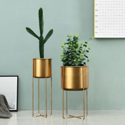 China Mid Century Flower Pot Modern Steel Tall Planters Modern Potted Plant Stands Iron Rack Metal Plant Rack Display Indoor Plant Stand for sale