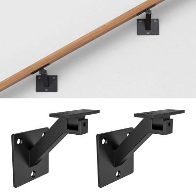 China Stair Accessories DIY Support Modern Stair Railing Adjustable Metal Railing Bracket Wall Mounted Steel Hardware for sale