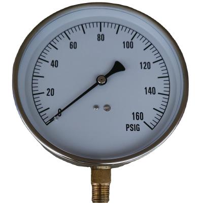 China Classic Design 150mm 0-160PSI R-CONTRACTOR-4LF ABS Case pressure gauge P-A type (bottom mount) for sale