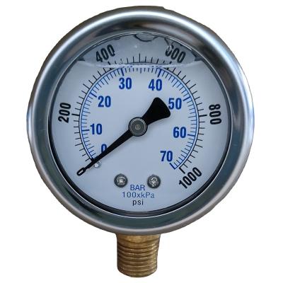 China Professional Supplier 2 INCH L-A 0-70BAR POINTER OIL PRESSURE GAUGE L-A type (bottom mount) for sale