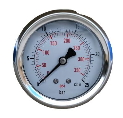 China 2.5INCH SS-AD 14BSPP 0-25BAR ALL STAINLESS STEEL PRESSURE GAUGE SS-A type (bottom mount) for sale