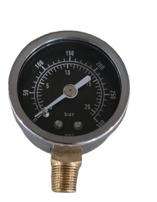 China Favorable Price 40MM nickel plating case nickelage BSP thread connection air pressure gauge SS-A type (bottom mount) for sale