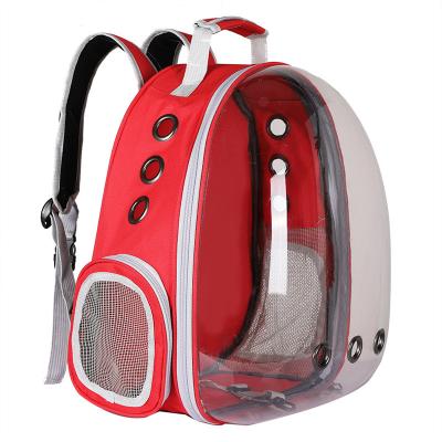 China TCXW061202 Pet Cat Dog Travel Carrier Carrying Basket Backpack Nylon Breathable Transparent Bag for sale