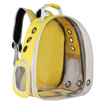 China TCXW061203 Pet Cat Dog Travel Carrier Carrying Basket Backpack Nylon Breathable Transparent Bag for sale