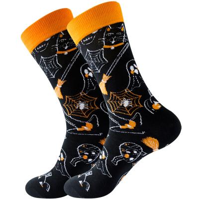 China TCXW100302 wool/acrylic/spandex thumps Halloween men's skeleton alien women's socks where the pumpkin monster thumps bats for sale