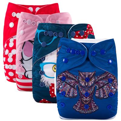 China Factory Wholesale Print One Size Baby Cloth Printed Reusable Diaper for sale