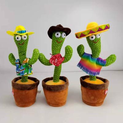 China TCXW060904 Hot Selling Plush Dancing Cactus Toy With Song Talking Cactus Toys for sale