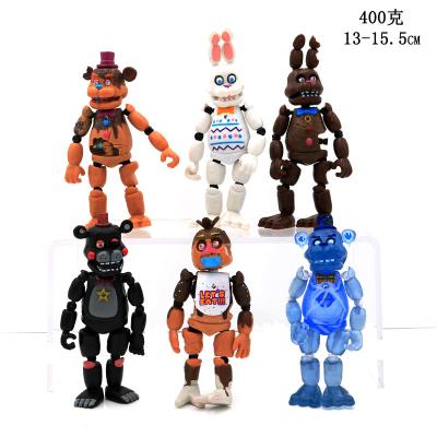 China New PVC TCXW ​​6pcs/set Five Nights At Freddys Action Number Toys Golden Freddy Balloon Boy Collectible Vinyl Doll Set Model Toys for sale