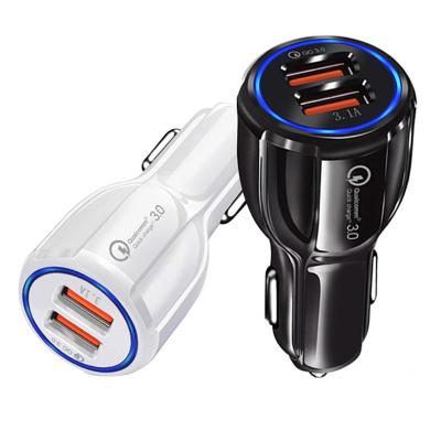 China ROXGOCT New 5.4A Dual USB China-chic QC 3.0 Car Fast Charging Charger LED Display 12V Car USB Charger Station for sale