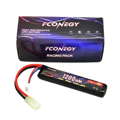 China High Power Density 1200mAh 20C 2S 7.4V RC Car Lipo Batteries Lithium Polymer Battery with 1 Year Warranty for sale