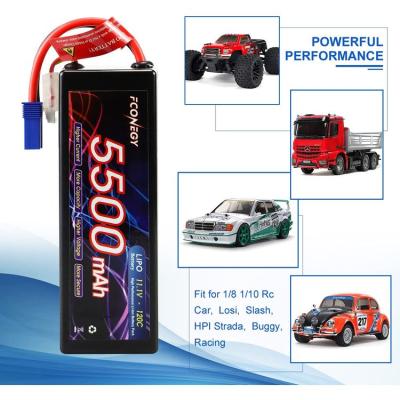 China High Quality 11.1V HD 3S 5500mAh RC Car Batteries Lithium Ion Battery Packs with 1 Year Warranty for sale