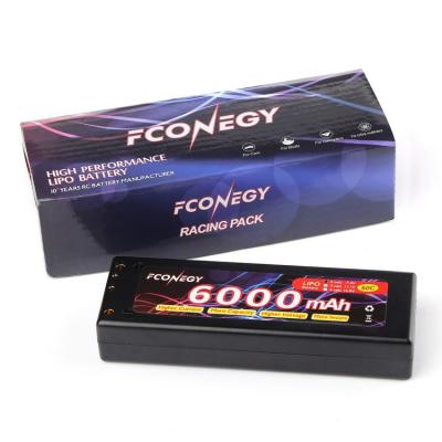 China Toys 2S 7.4V 6000mAh 60C RC Car Battery Lithium Ion Truck With 1 Year Warranty for sale