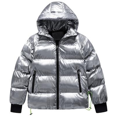 China Men's Jackets Men's Jackets Shiny Hooded High Quality Winter Waterproof Outdoor Shiny Bubble Coated Down 2021 for sale