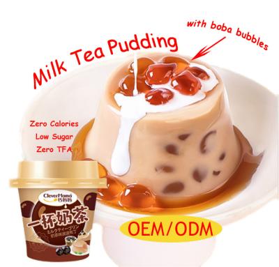 China Nutritious Hot Sales Delicious Strawberry Flavor Milk Tea Pudding With Chewy Bubbles for sale