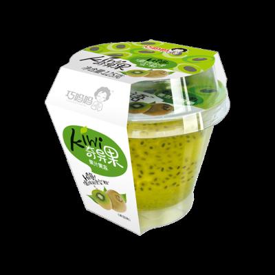 China Slimming 125g Fruit Jelly Festival Dessert Yummy Kiwi Juice Vanilla Flavor Jelly For Party for sale