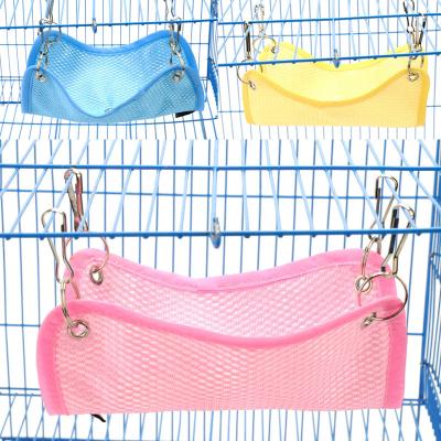 China New Viable Pet Hamster Hammock Summer Breathable Mesh Bed Suitable For Chinchilla Guinea Rabbit Small Pet Swing Toy Kitten Hammock for sale