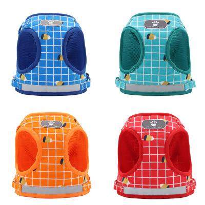 China Viable Color Plaid Pattern Cloth Mesh Small Pet Cat Dog Adjustable Luxury Soft Carrier Clothes for sale