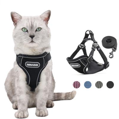 China Pet Harness Adjustable Reflective Vest Cat Dog Lead Walking Leash For Puppy Training Harness For Small Medium Dogs for sale