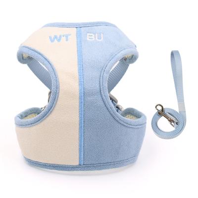 China Wholesale Custom Harness Viable Logo Reflective Reversible Luxury Soft Nylon Mesh Pet Cat Dog Dog Vest Double Color Dog Vest and Leash Set for sale