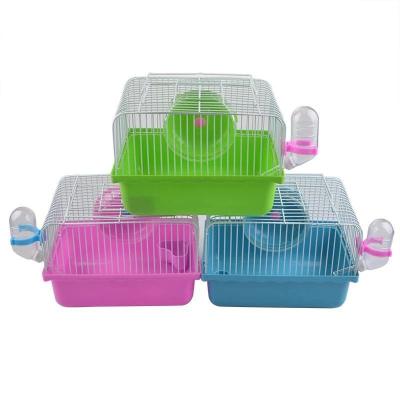 China Viable Manufacturers Wholesale Portable Matching Hamster Cage Two-Layer Slide Kettle Runner Small Castle Hamster Cage Portable Hamster Cage for sale