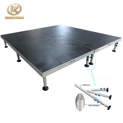 China Durable Outdoor Aluminum Portable Step Mobile Step Platform With Adjustable Legs for sale