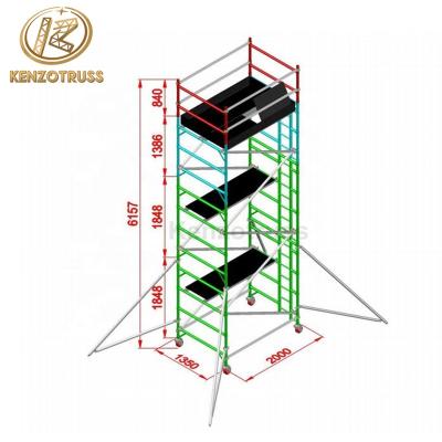 China Sale Aluminum Material Modular Scaffolding Tower Anti - Corrosion Factory for sale