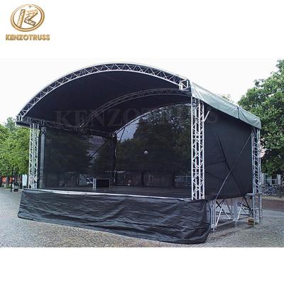 China Non-rust retractable aluminum arch truss roof for sale