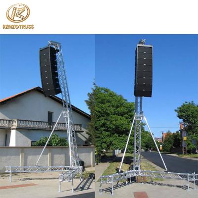 China Lightweight Aluminum PA Tower Line Array Speaker Truss Tower For Concert Stage Display for sale