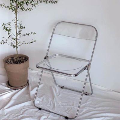 China Foldable Hot Plastic Modern Home Clear Transparent Chair Furniture Sales Transparent Dining Chair Transparent Dining Chair for sale