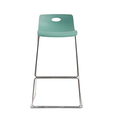 China Wholesale Modern High Bar Outdoor Plastic Stool Metal Factory Price Modern Bar Chair for sale