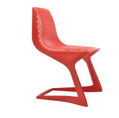 China Hotsale Modern Plastic Modern Hotel Living Room Kitchen Outdoor Leisure Waiting Red Chair for sale