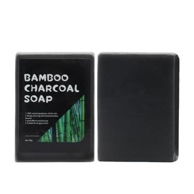 China Basic Cleansing IN NATURE CURRENT Wholesale Private Label OEM Handmade Organic Charcoal Black Soap For Woman Man Cleaning for sale