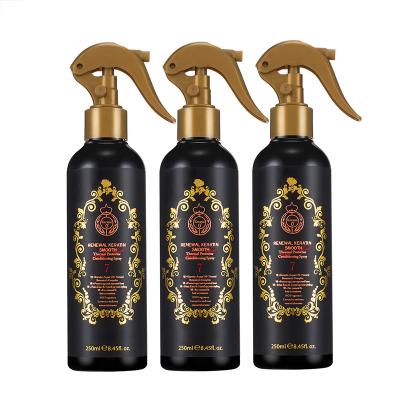 China OEM Private Label Organic Keratin Treatment Against Heat Protection Hair Styling Hold Bottle Strong Hairspray For Adults for sale